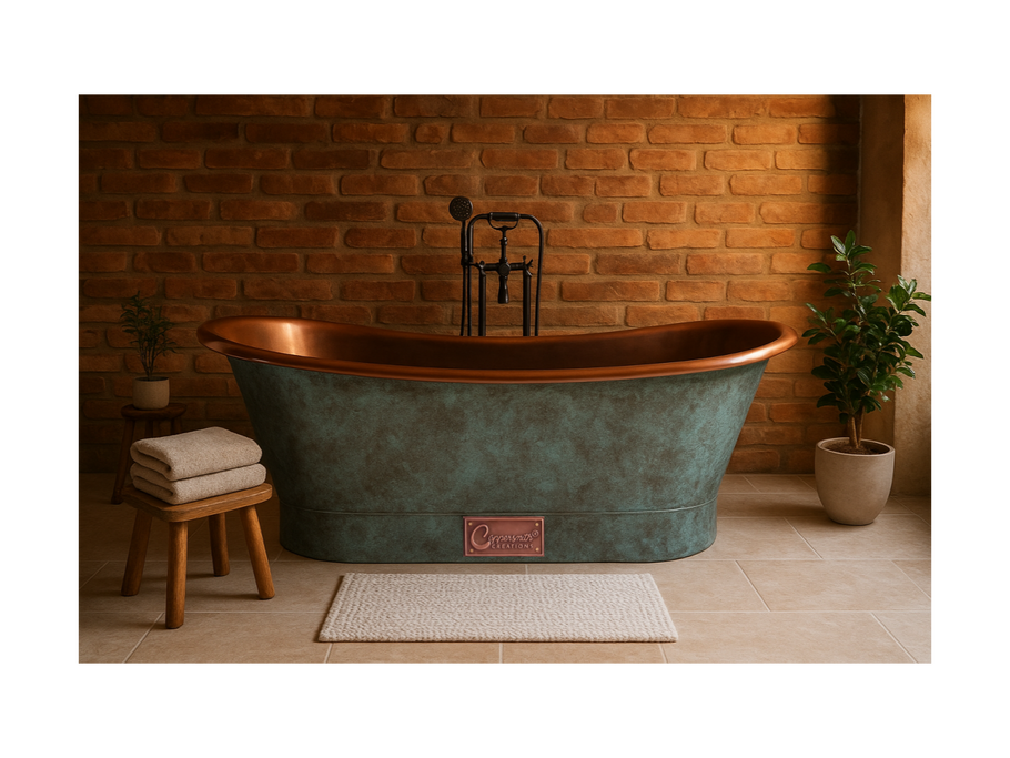 The Elegance of Dual-Tone Copper Bathtubs