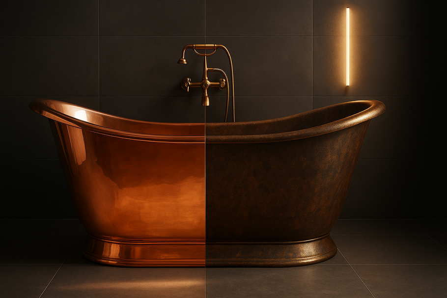 Copper Bathtubs: Where Shine Meets Patina