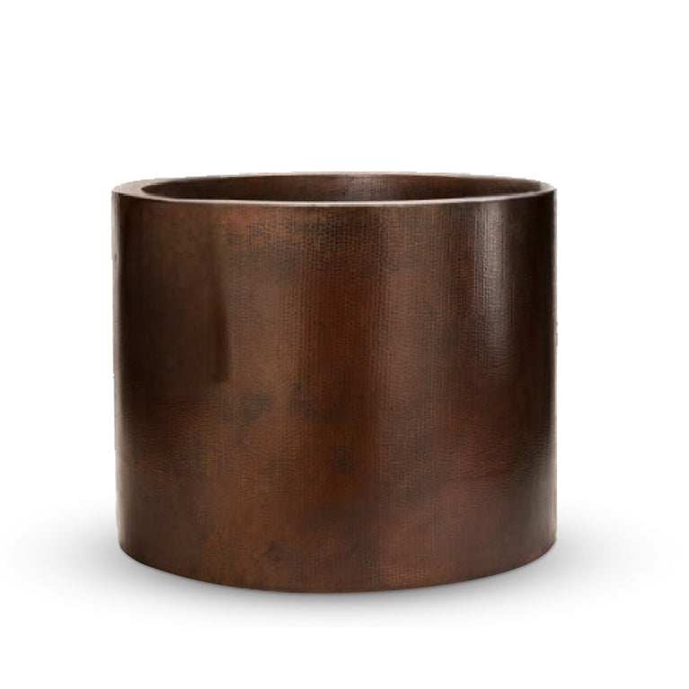 45-inch Hammered Antique Japanese Style Soaking Copper Bathtub