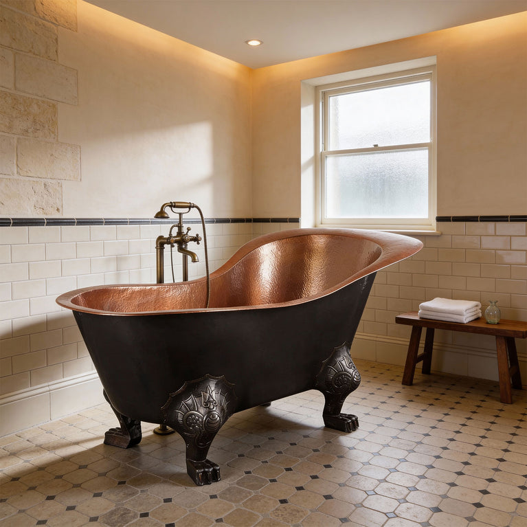 Clawfoot Copper Tub Chinese Style