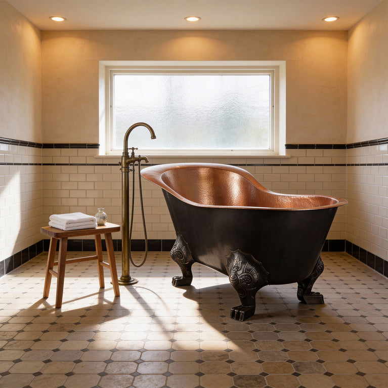 Clawfoot Copper Tub Chinese Style