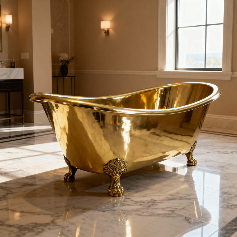 Clawfoot Brass Bathtub