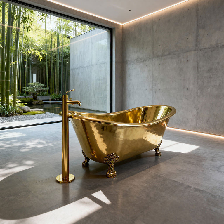 Clawfoot Brass Bathtub