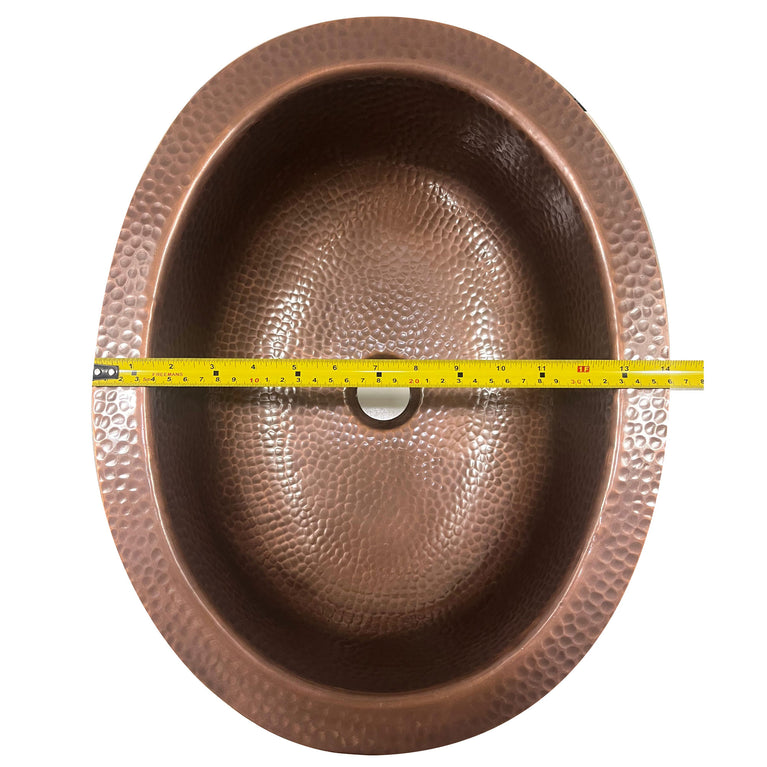 Oval Hammered Copper Sink