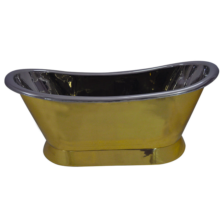 Pedestal Brass Bathtub Nickel Inside