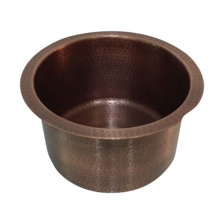 Round Copper Bar Sink 14" x 8"