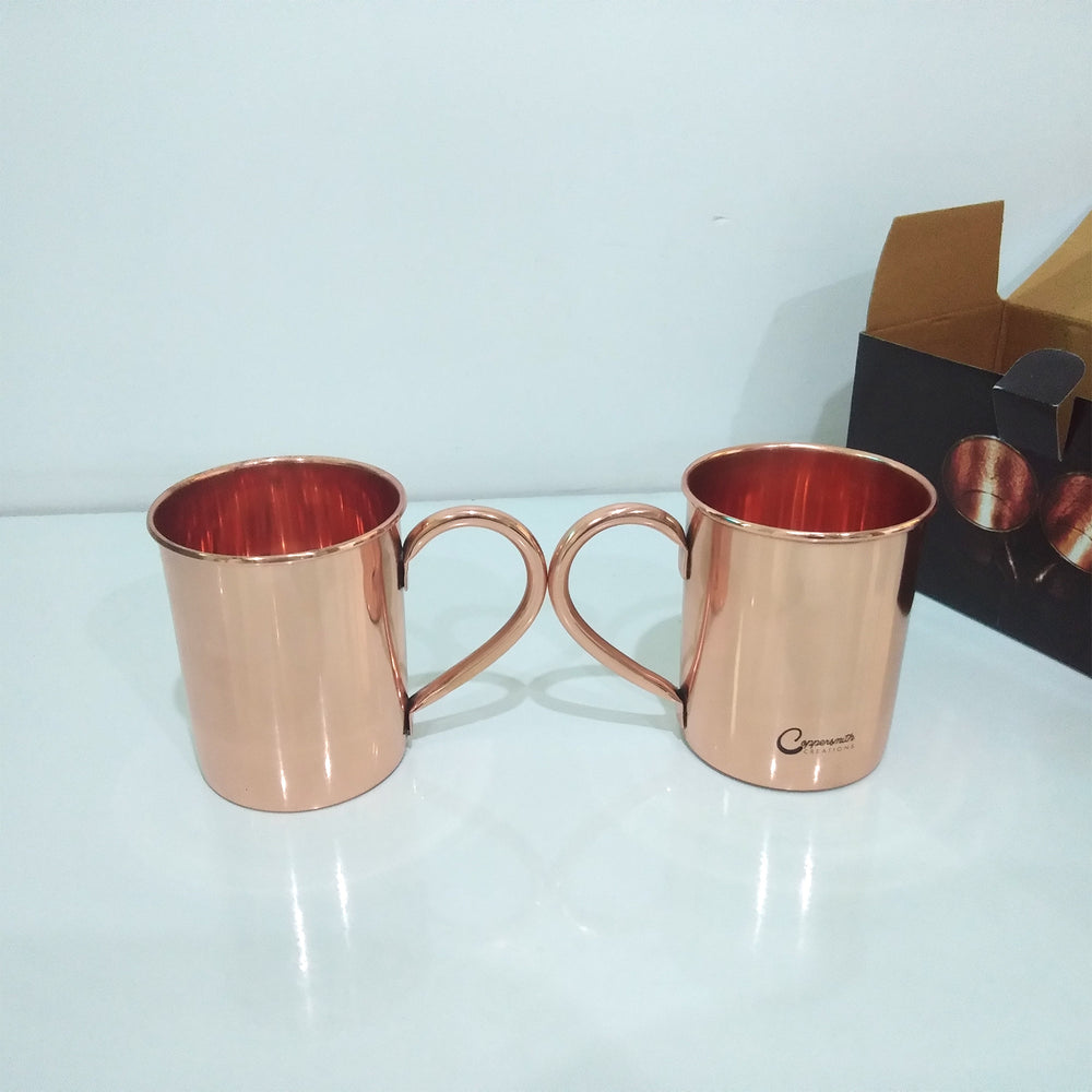 Cylindrical Copper Mugs Plain