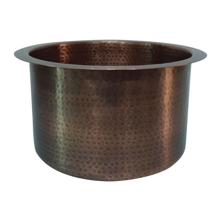 Round Copper Bar Sink 14" x 8"