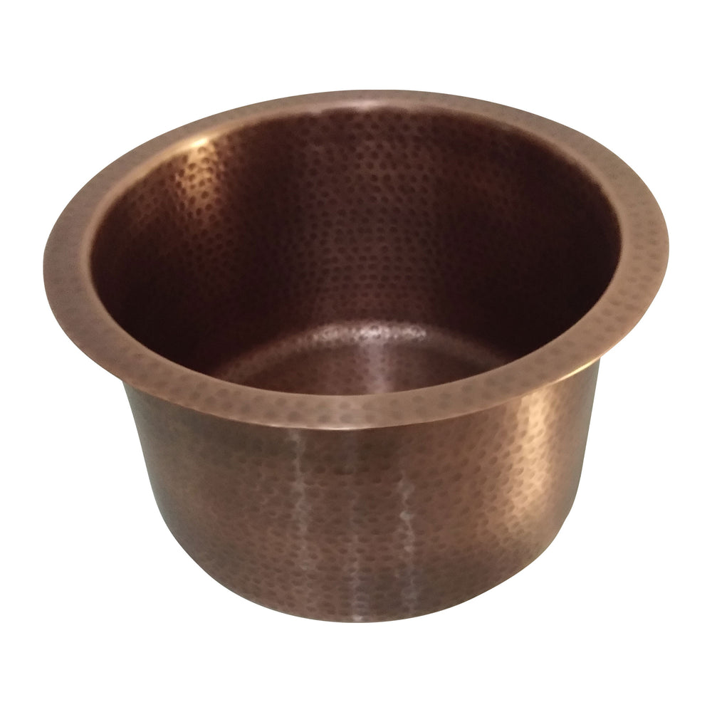 Round Copper Bar Sink 18 x 8 inch