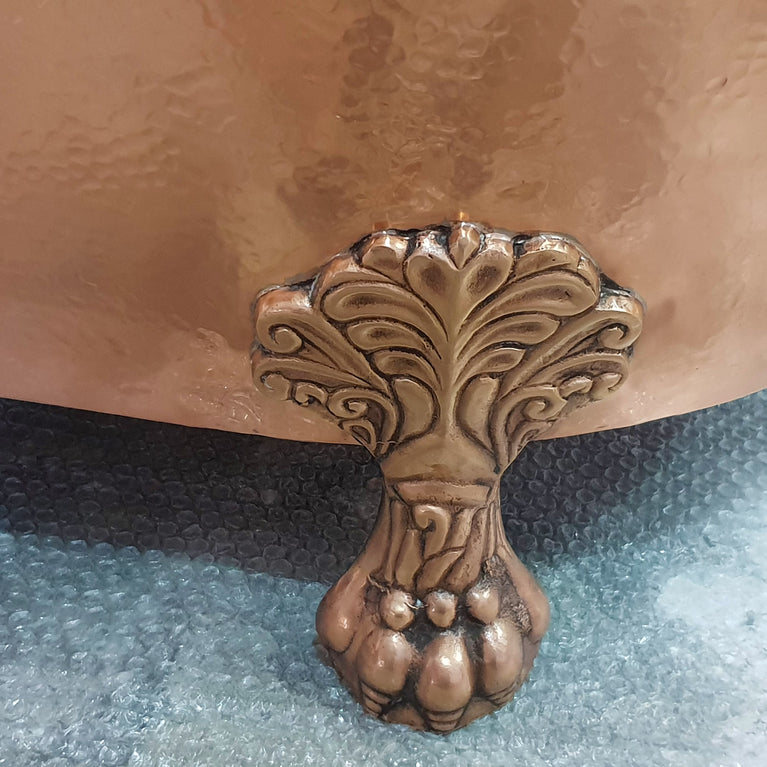 Clawfoot Copper Tub Hammered Single Slipper