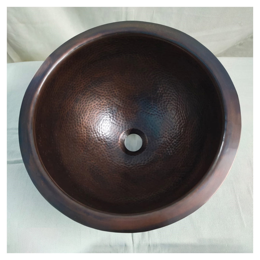 Copper Sink 14x8 Dark Antique