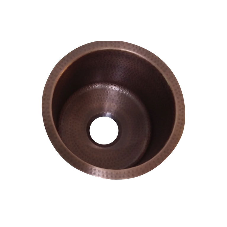 Round Copper Bar Sink 14" x 8"