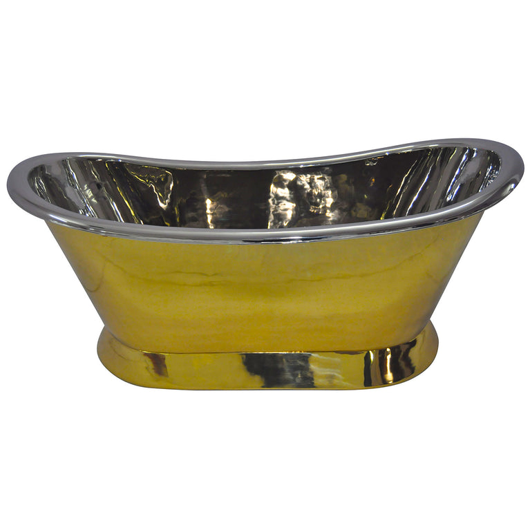 Pedestal Brass Bathtub Nickel Inside