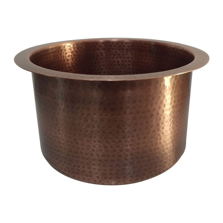 Round Copper Bar Sink 18 x 8 inch