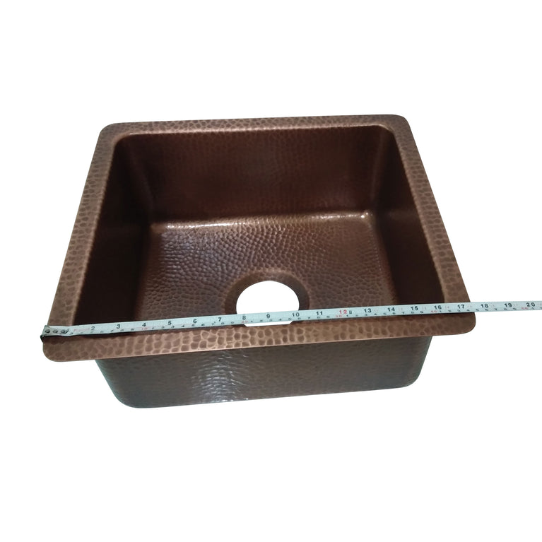 Copper Bar Sink 17.50 x 15.50 x 8 inch