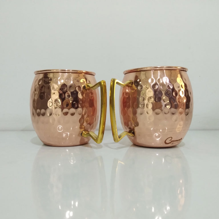 Copper Moscow Mule Mugs Hammered