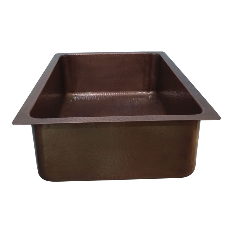 Copper Drop-In Kitchen Sink 23.50 x 17.50 x 8 inch