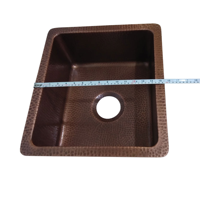 Copper Bar Sink 17.50 x 15.50 x 8 inch