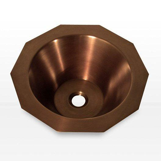 Copper Sink Double Wall Decagon Shape