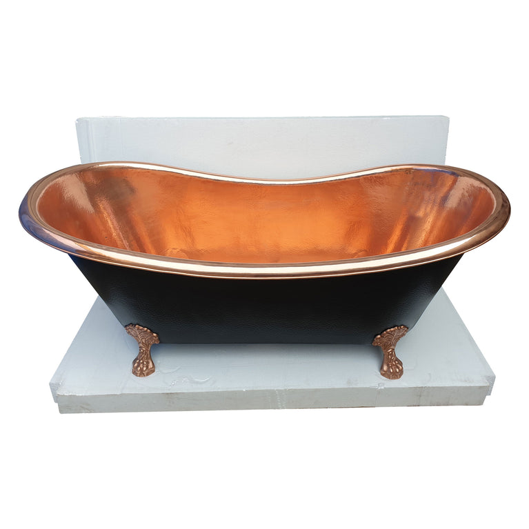 Hammered Clawfoot Copper Bathtub