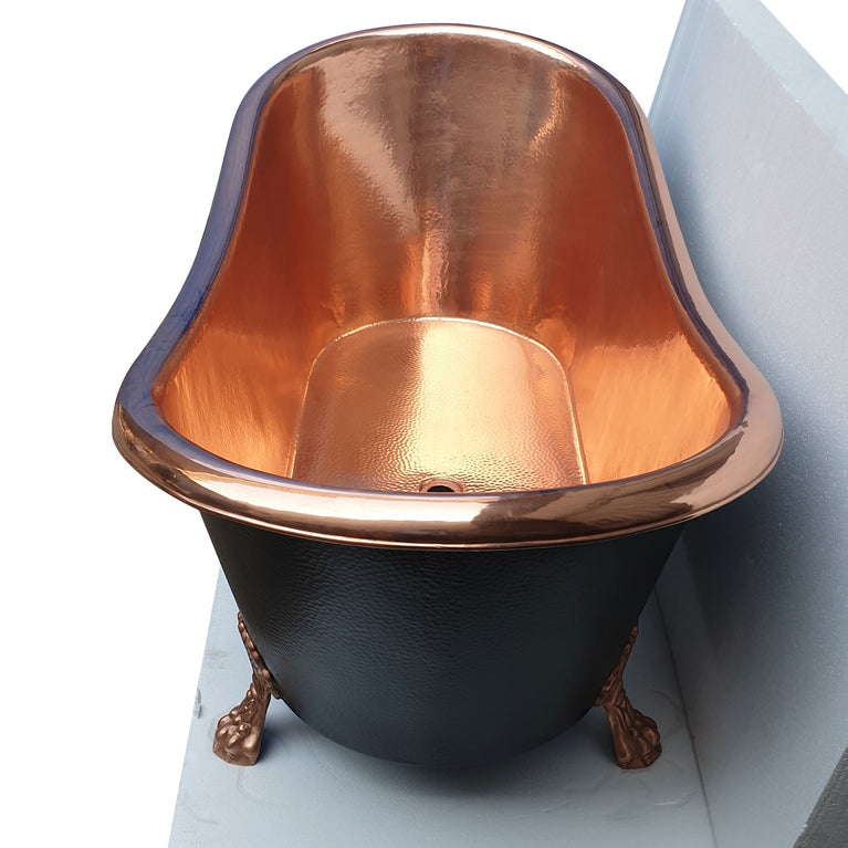 Hammered Clawfoot Copper Bathtub