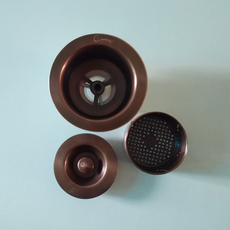 Copper Kitchen Sink 3-in-1 Basket Strainer
