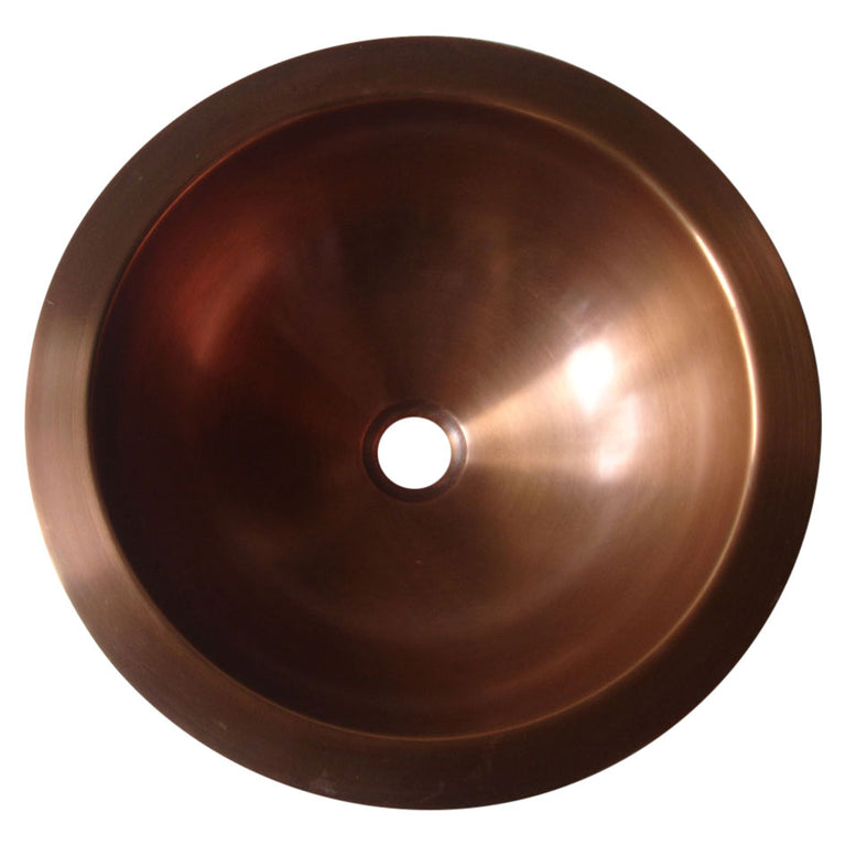 Round Antique Copper Sink - Coppersmith Creations