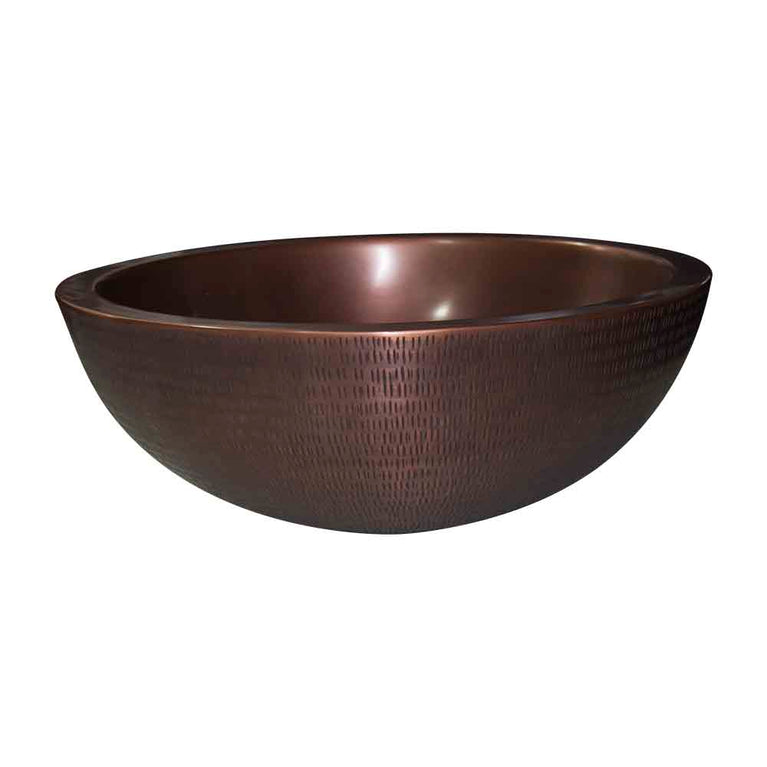 Rice Hammered Copper Sink - Coppersmith Creations