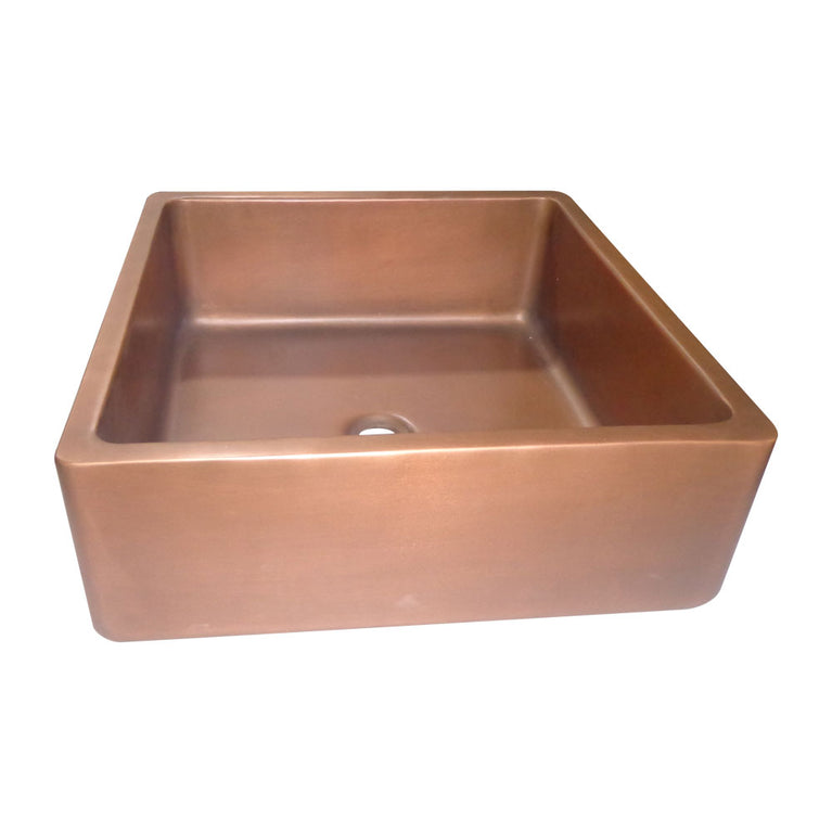 Square Double Wall Copper Sink - Coppersmith Creations