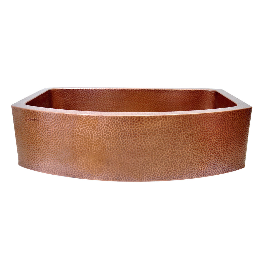 D-Shape Copper Kitchen Sink Single Bowl Front Apron