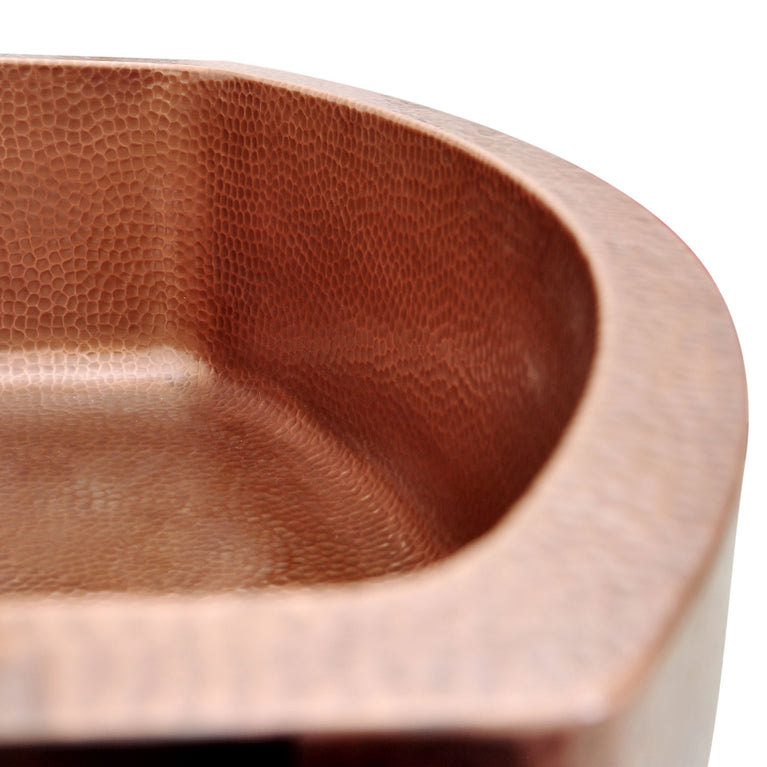 D-Shape Copper Kitchen Sink Single Bowl Front Apron