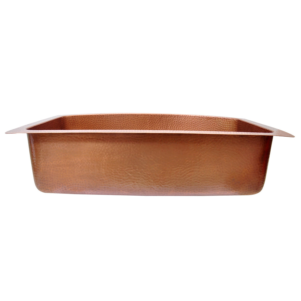 D-Shape Copper Kitchen Sink Single Bowl Front Apron