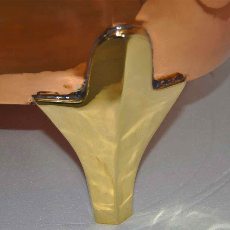 Copper Bathtub Full Copper Finish & Brass Legs - Coppersmith Creations