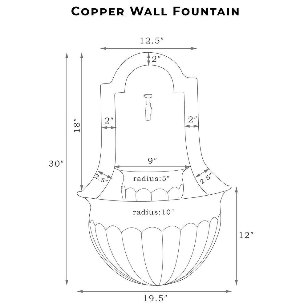 Copper Wall Fountain