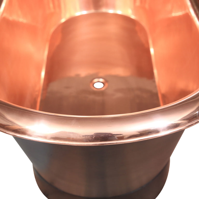 Roll Top Copper Bathtub