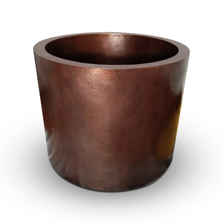 45-inch Hammered Antique Japanese Style Soaking Copper Bathtub