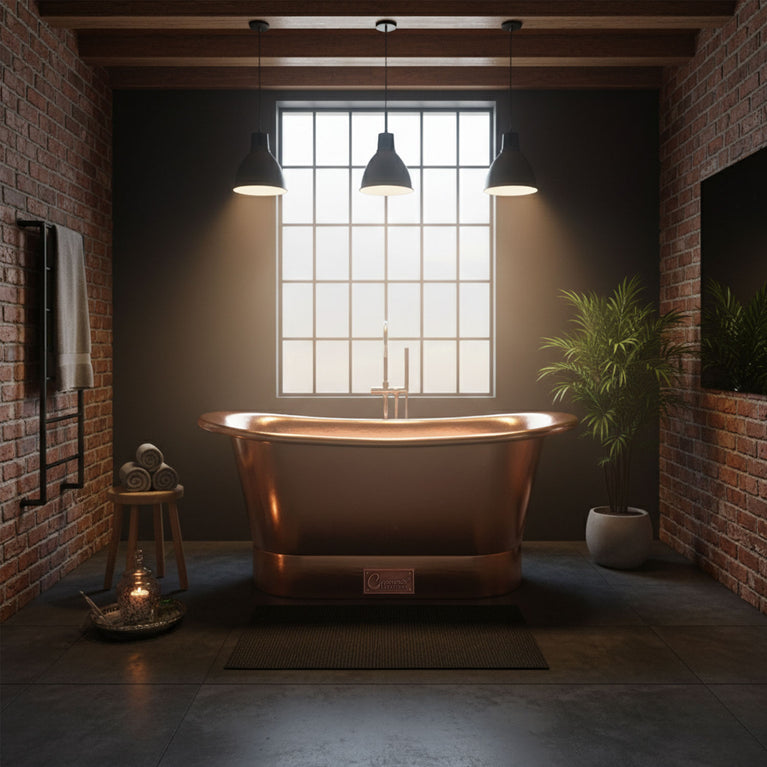 Straight Base Copper Bathtub Full Copper 1500mm