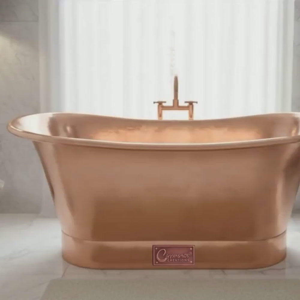 Straight Base Copper Bathtub Full Copper