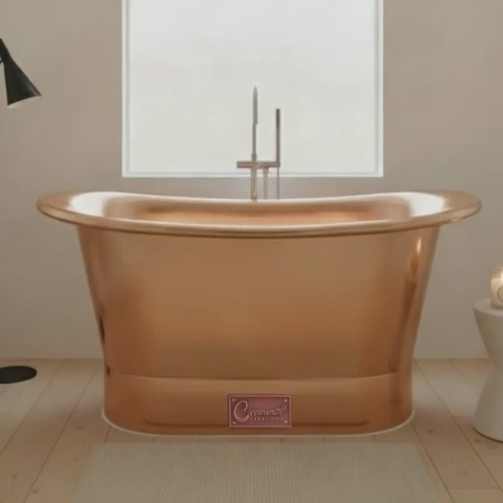 Straight Base Copper Bathtub Full Copper 1500mm
