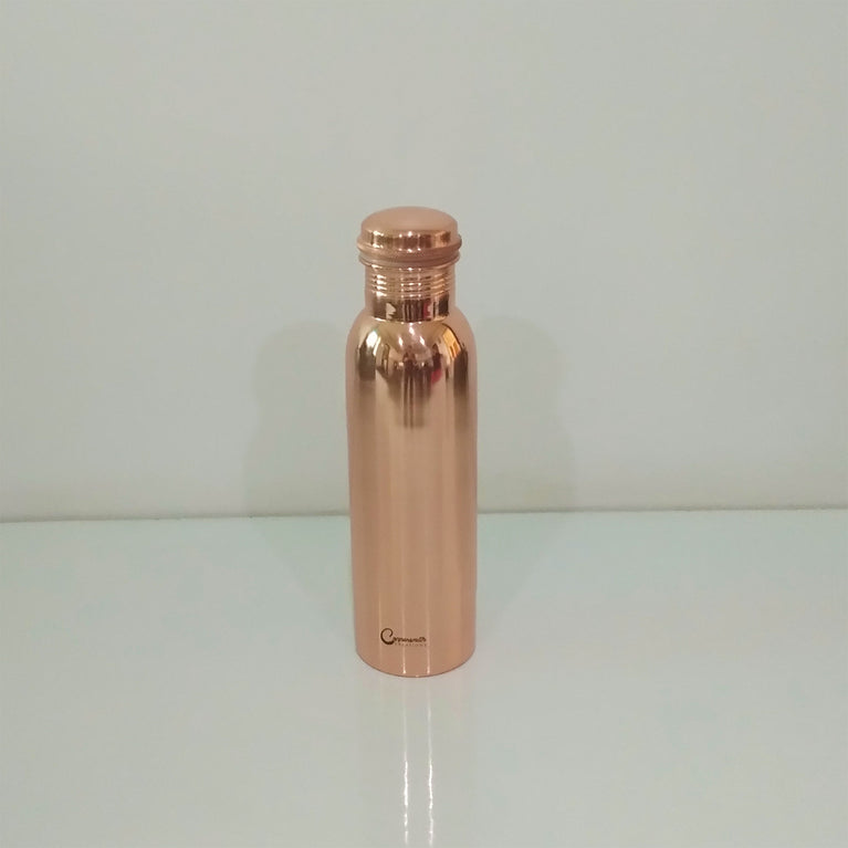 Copper Water Bottle Plain Polished Finish