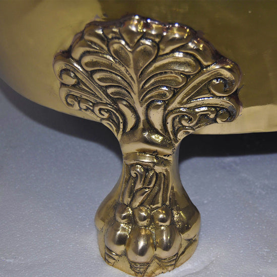 Clawfoot Brass Bathtub Nickel Interior - Coppersmith Creations