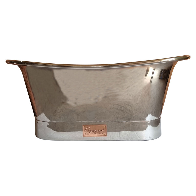 Straight Base Copper Bathtub Full Nickel Finish