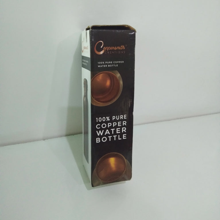 Copper Water Bottle Plain Polished Finish