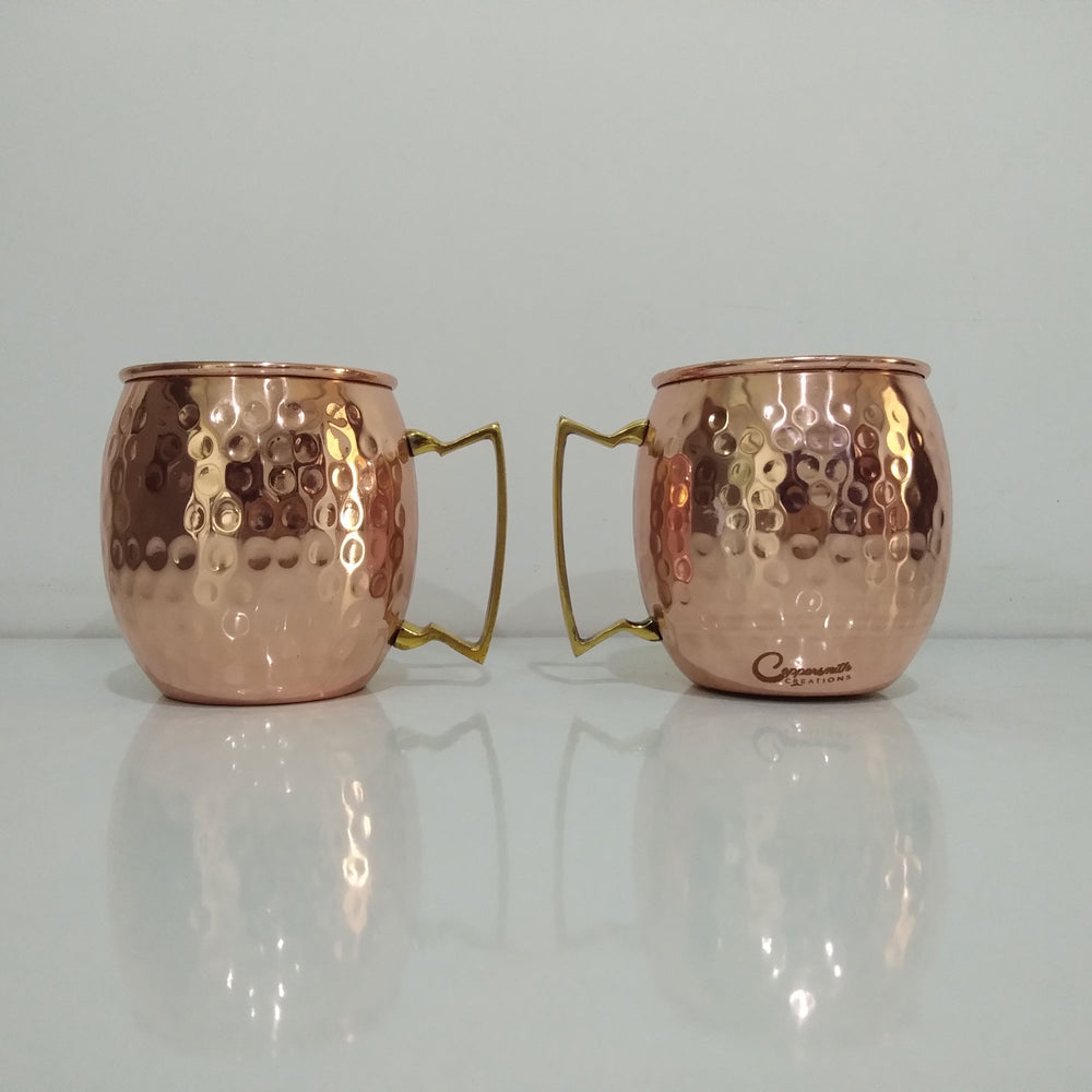 Copper Moscow Mule Mugs Hammered