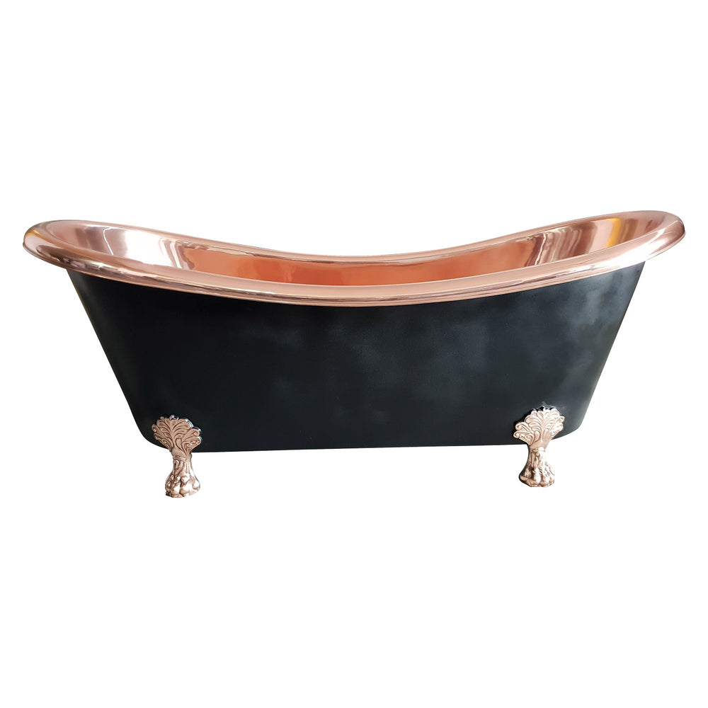 Clawfoot Copper Bathtub Black Outside
