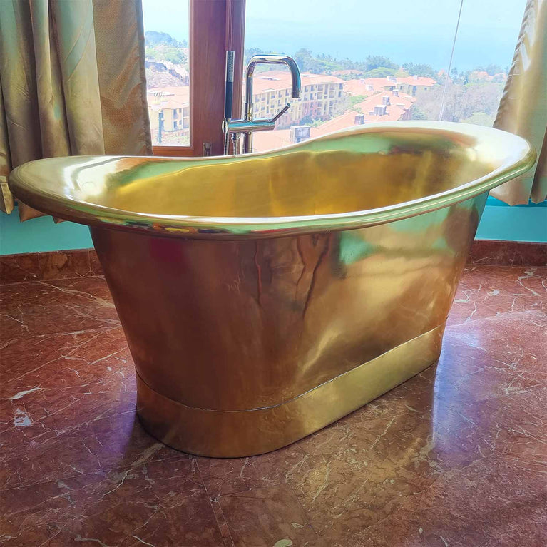 Straight Base Brass Bathtub Full Brass