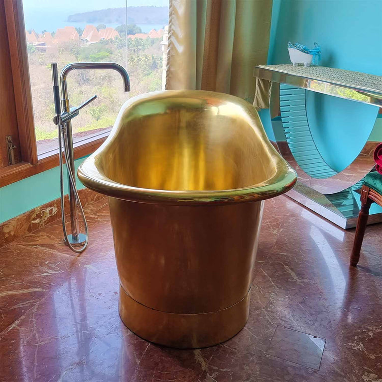 Straight Base Brass Bathtub Full Brass