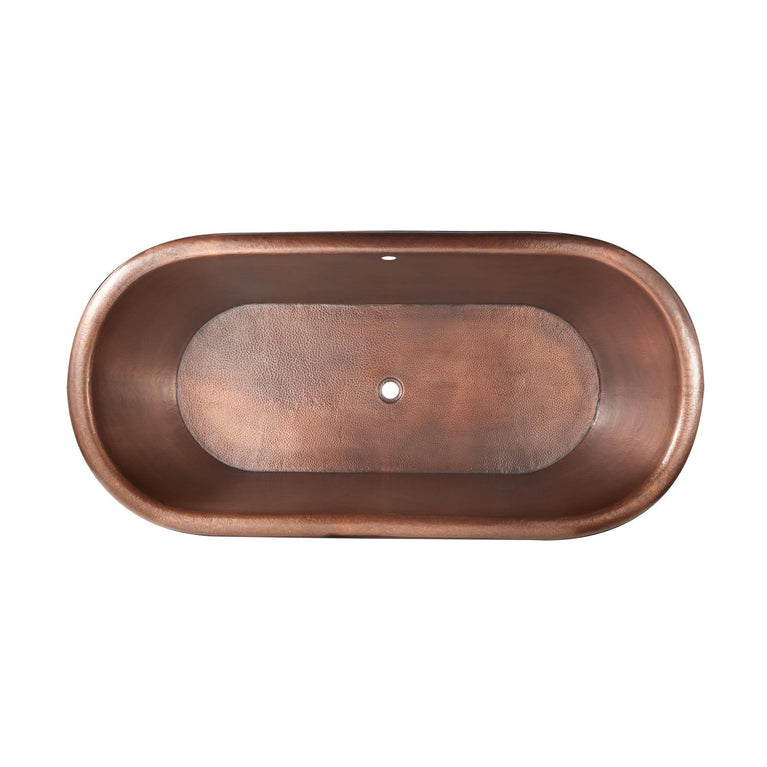 Pedestal Copper Bathtub - Coppersmith Creations