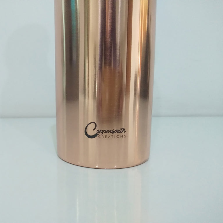 Copper Water Bottle Plain Polished Finish