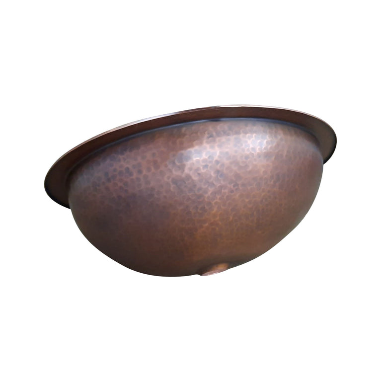 Oval Copper Sink 20 x 15.50 x 6 inch